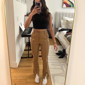 Abercrombie Faux Leather Ankle Split Pants